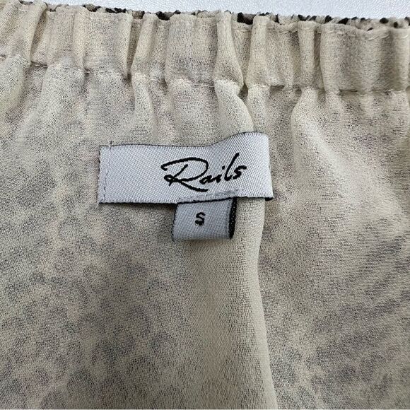 Rails Adora Snake Print Cream Tiered Midi Dress Size Small - Picture 9 of 10